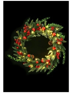 Christmas Wreath 60cm Led Garland in Multi