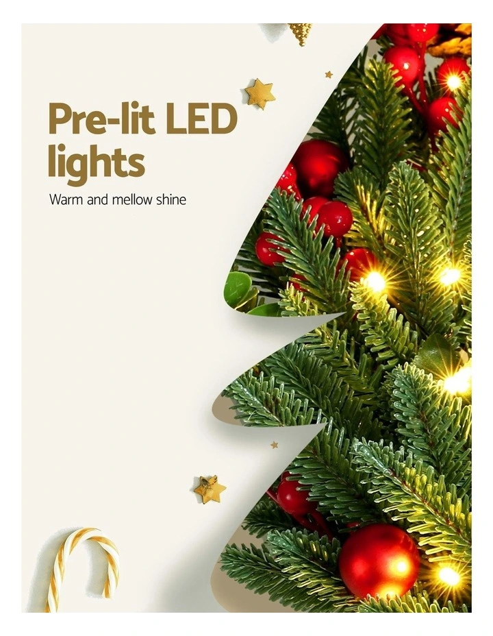 Christmas Wreath 60cm Led Garland in Multi image 6