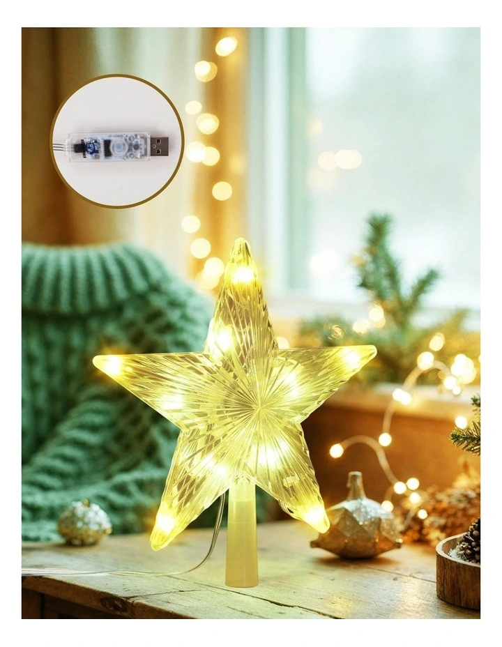 Christmas Tree Topper Star RGB Led Xmas Decor 80 Modes in Multi image 6