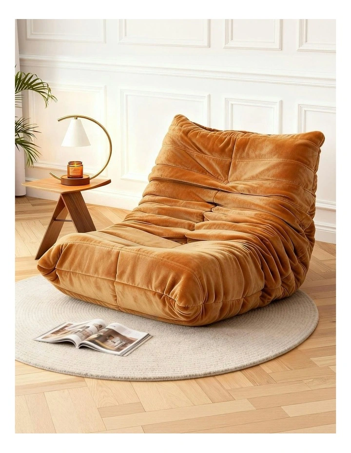 Artiss Lazy Sofa Accent Chair in Brown image 3