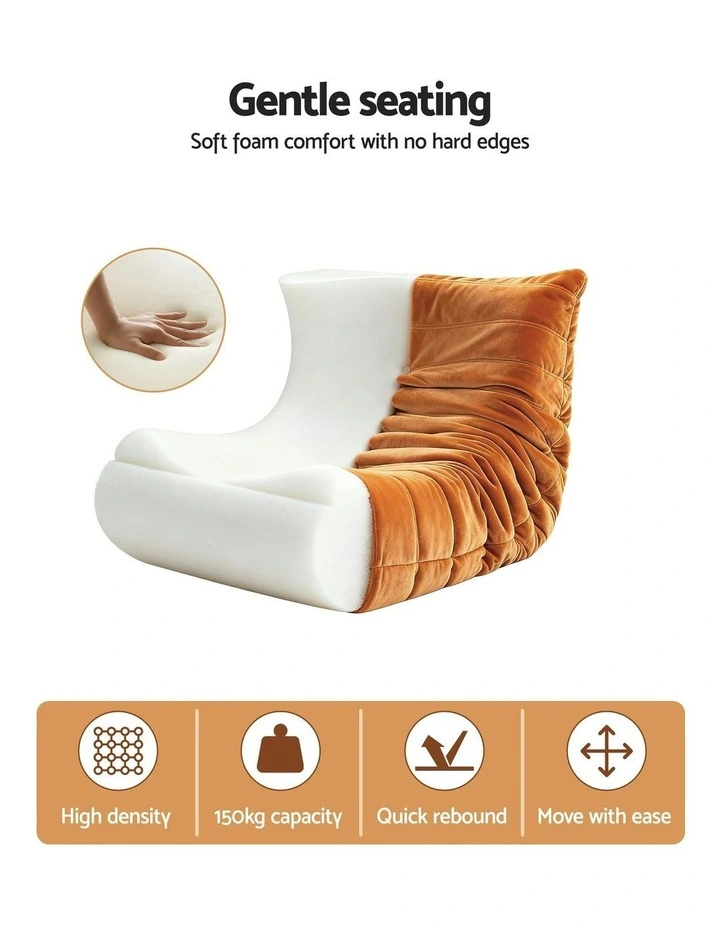 Artiss Lazy Sofa Accent Chair in Brown image 6