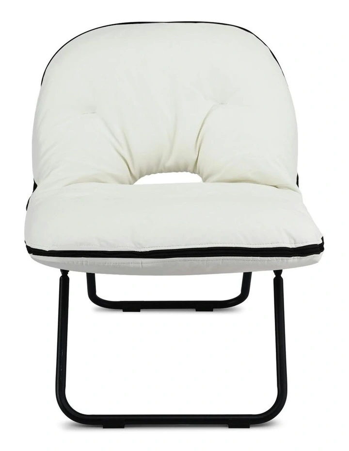 Foldable 2-In-1 Armchair in White image 2