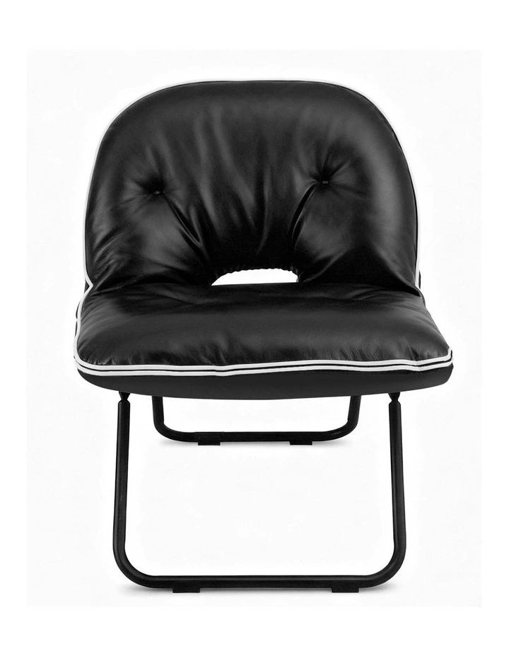 Foldable 2-In-1 Armchair in Black image 2