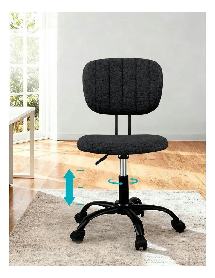 Armless Office Chair in Black image 5