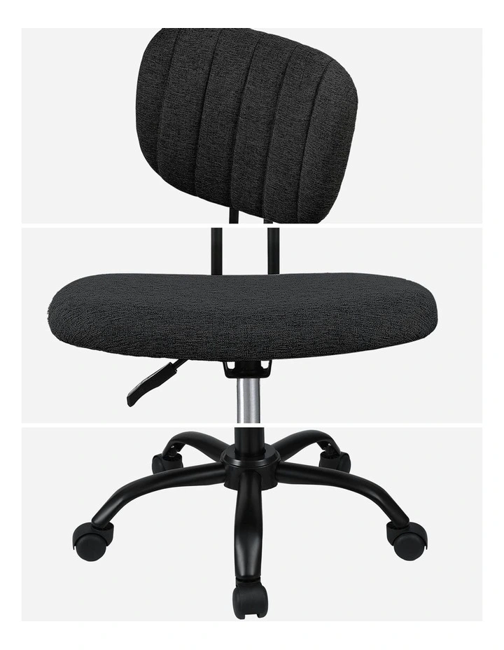 Armless Office Chair in Black image 7