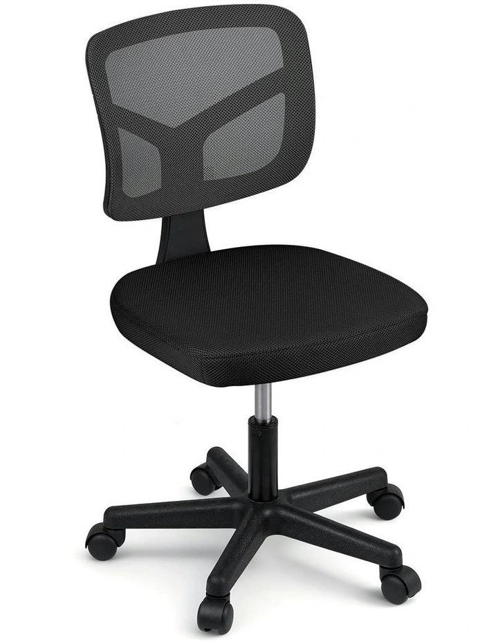 Armless Office Chair in Black image 1