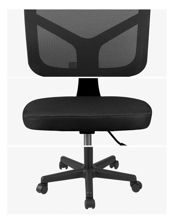 Armless Office Chair in Black image 7