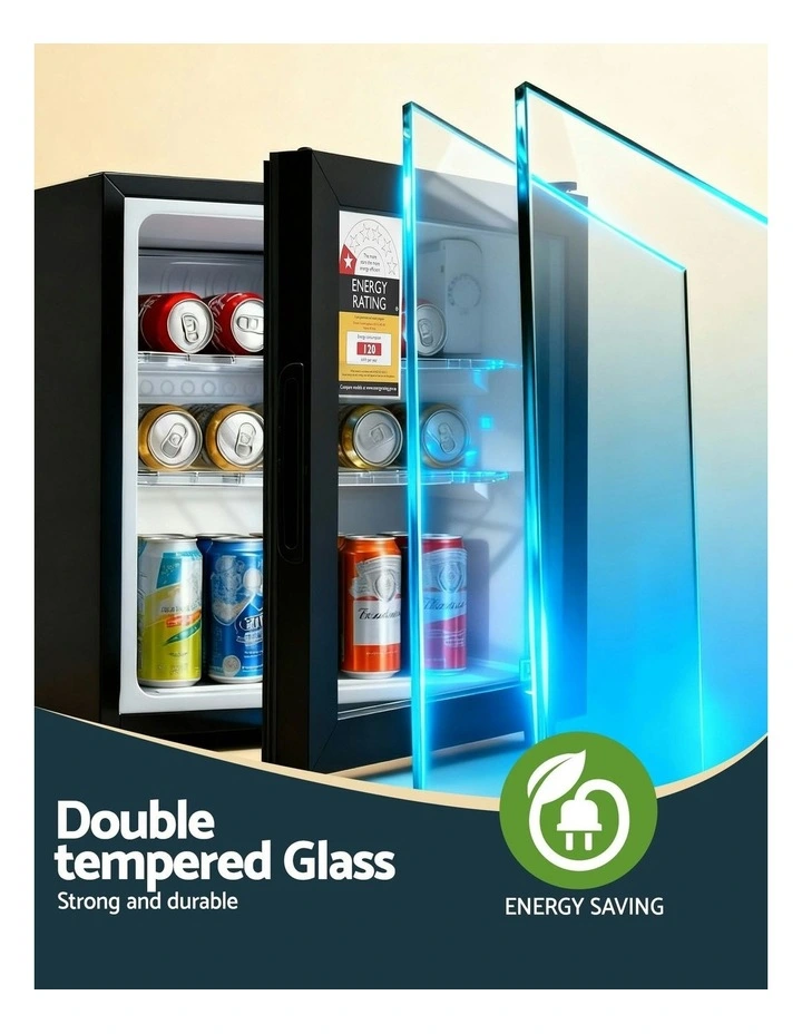 Bar Fridge Glass Door 40L in Black image 6