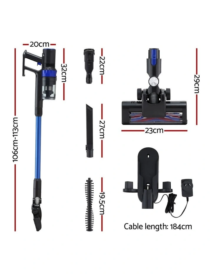Stick Vacuum Cleaner Brushless Cordless 350W in Blue image 6