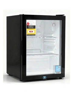 Bar Fridge Glass Door 56L in Black