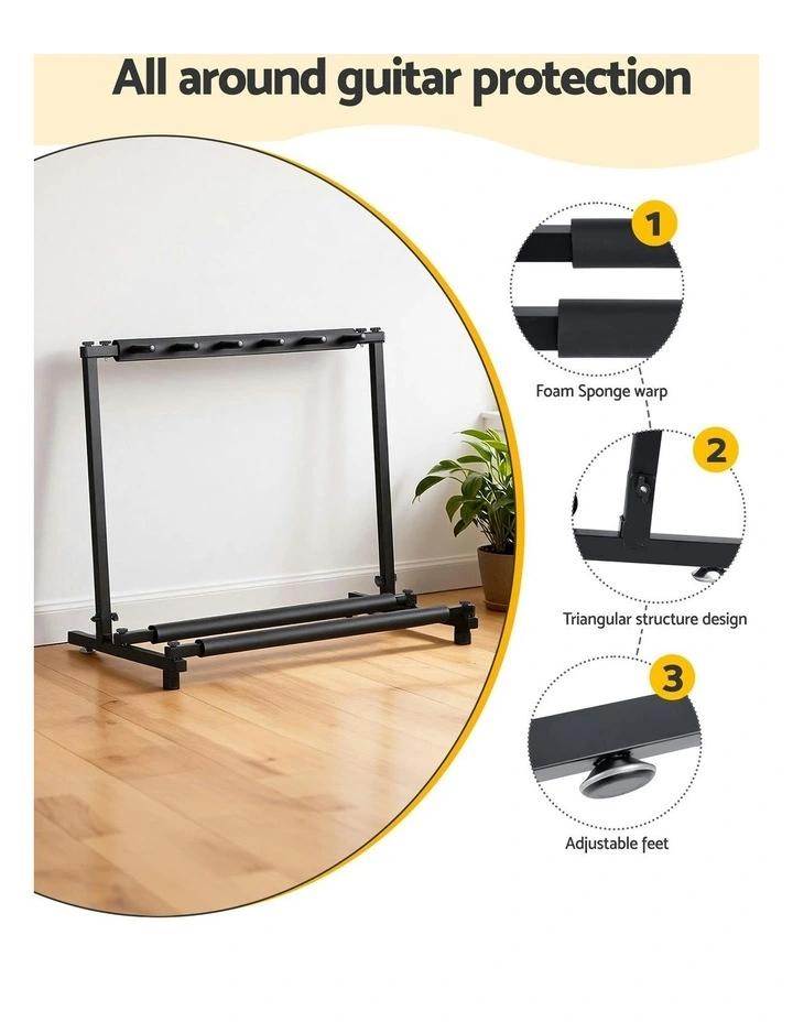 5 Space Folding Guitar Stand Rack Holder Display image 5