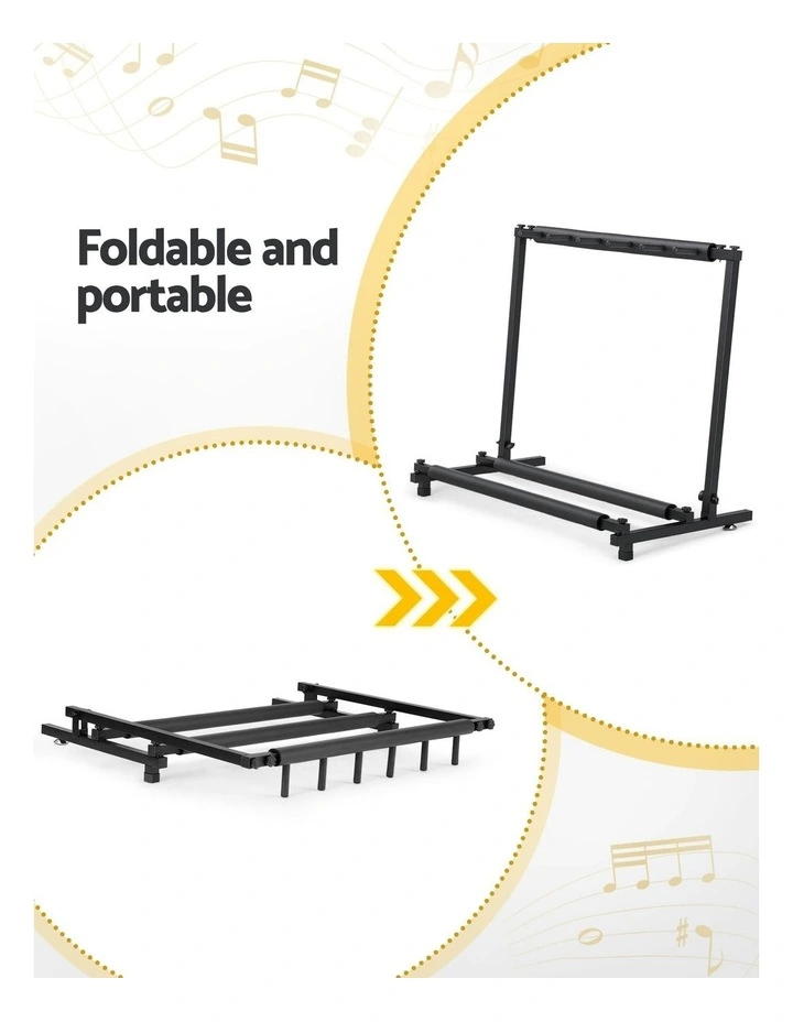 5 Space Folding Guitar Stand Rack Holder Display image 6