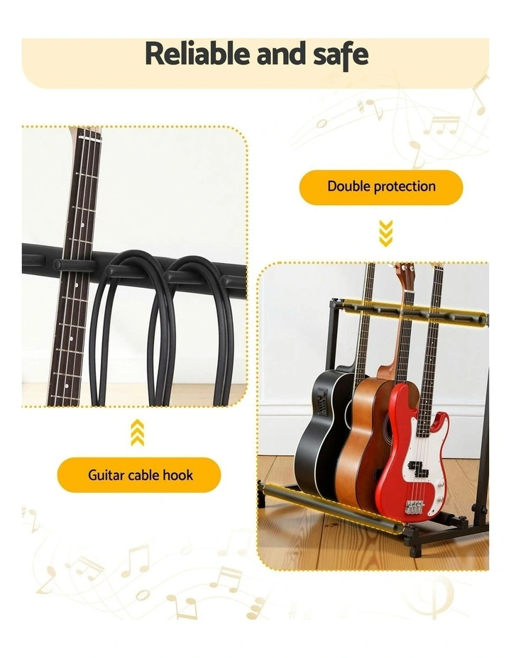 5 Space Folding Guitar Stand Rack Holder Display image 7