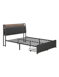 King Size Storage Bed Frame in Black