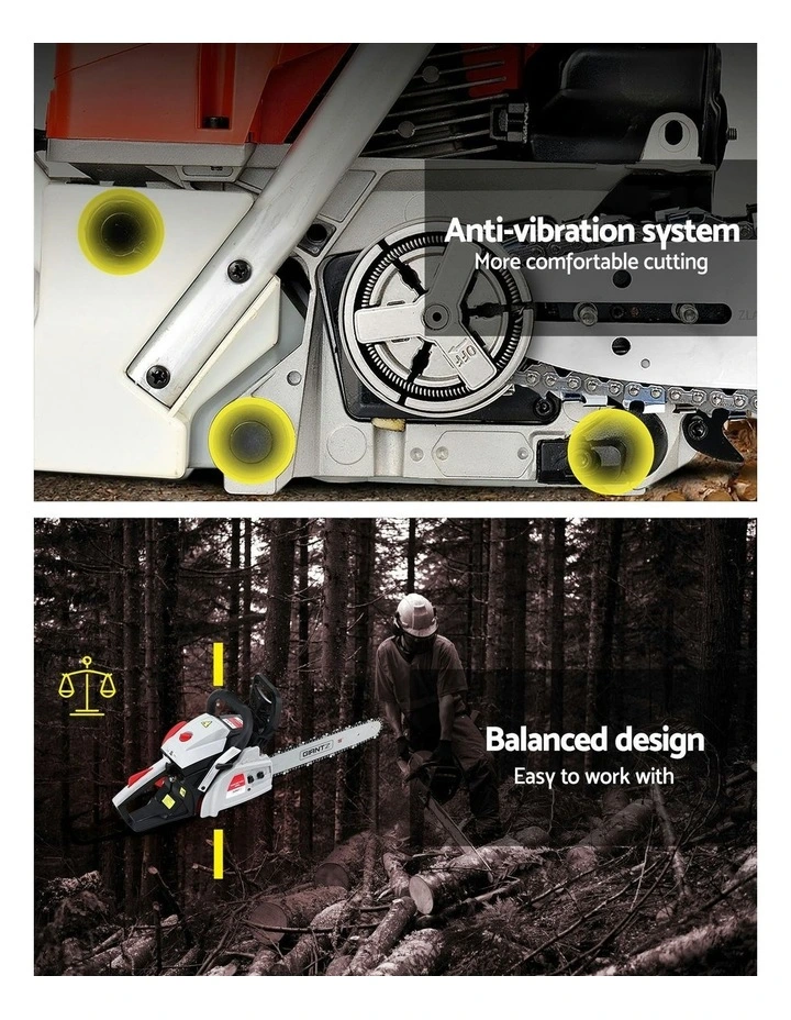 Bar Chain Petrol Chainsaw 16'' in Black image 3
