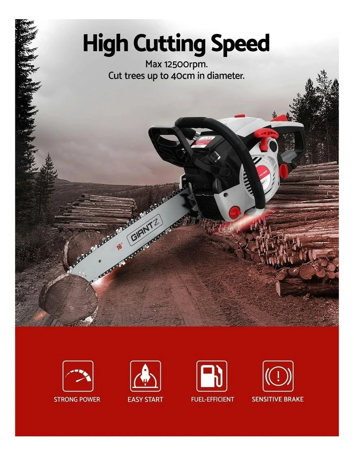 Bar Chain Petrol Chainsaw 16'' in Black image 5