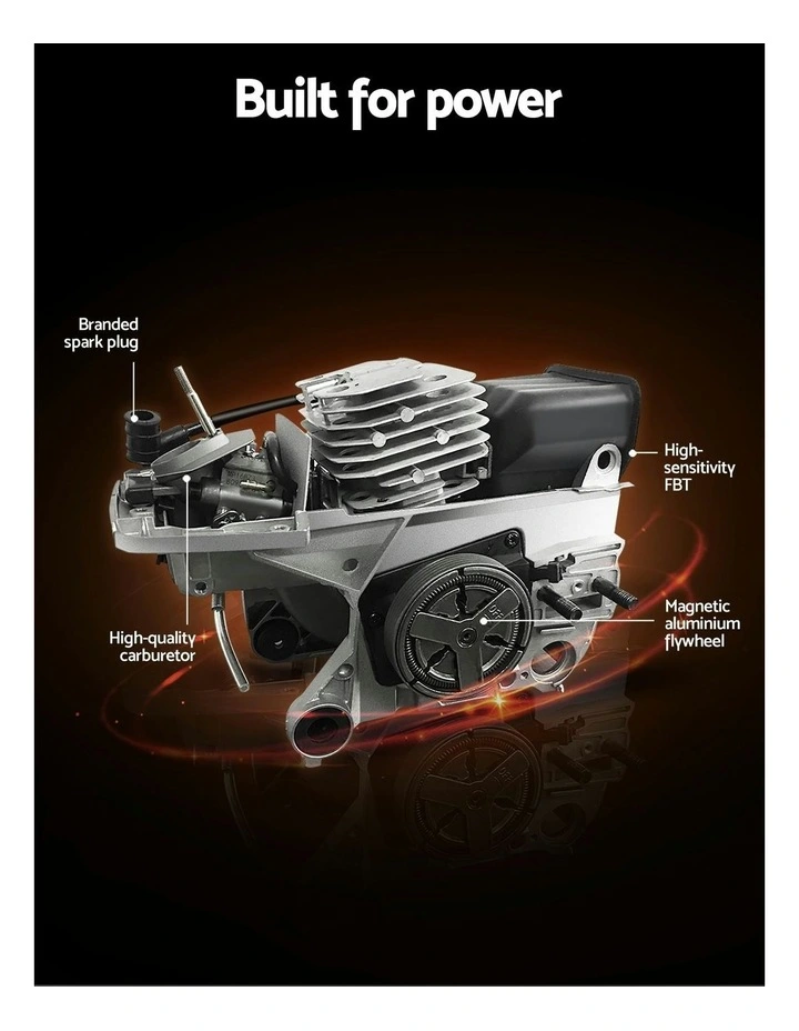Bar Chain Petrol Chainsaw 16'' in Black image 6