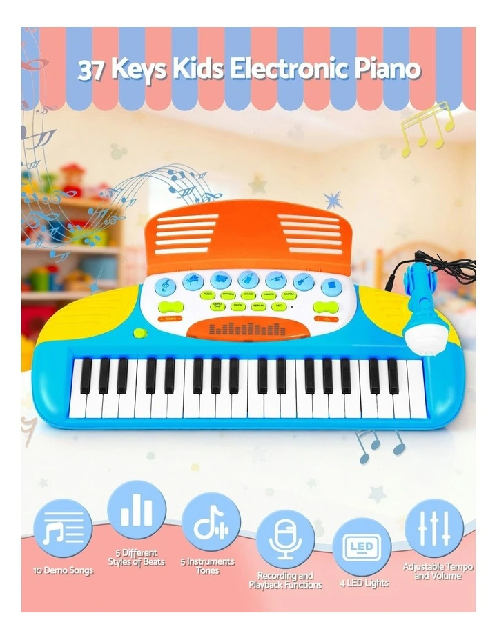 Stool Microphone 37 Keys Piano Keyboard image 6