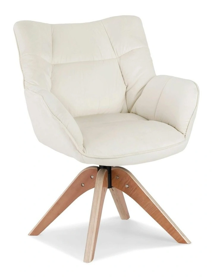 Nursing Armchair in Velvet White image 2