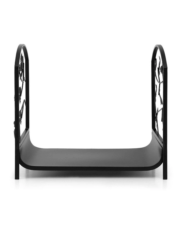 Wood Rack Storage Firewood Rack 48cm in Black image 2
