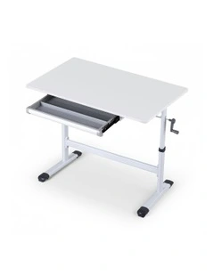 Manual Standing Desk Height Adjustable 100cm in White