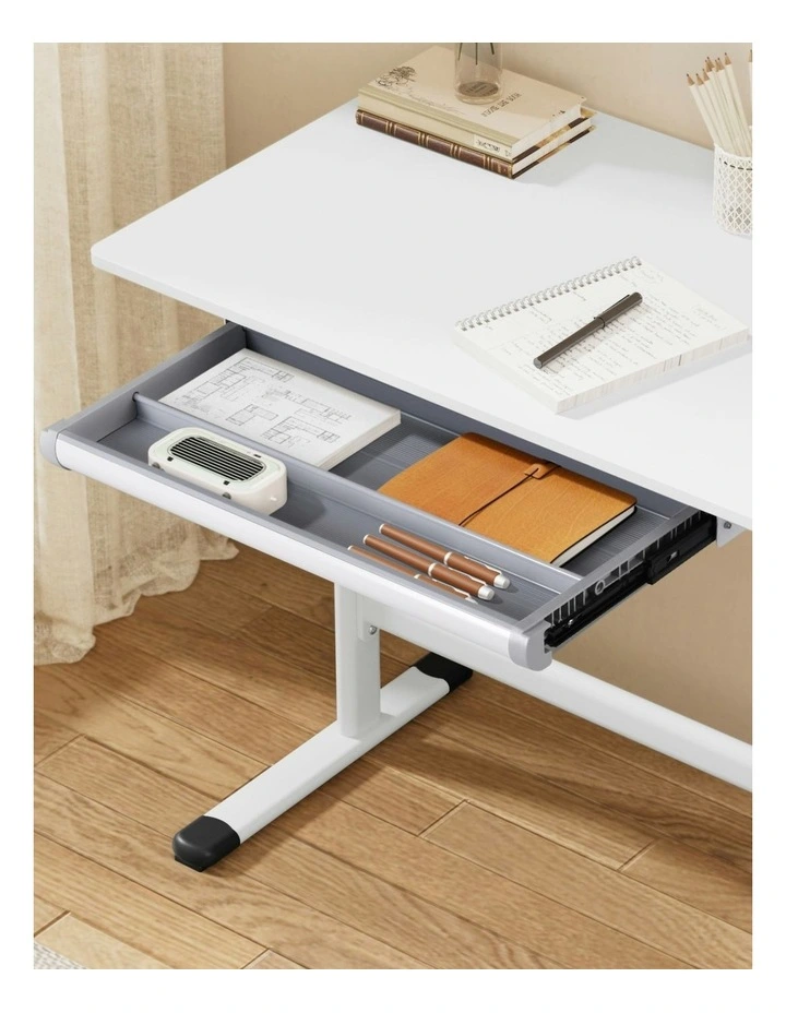 Manual Standing Desk Height Adjustable 100cm in White image 7