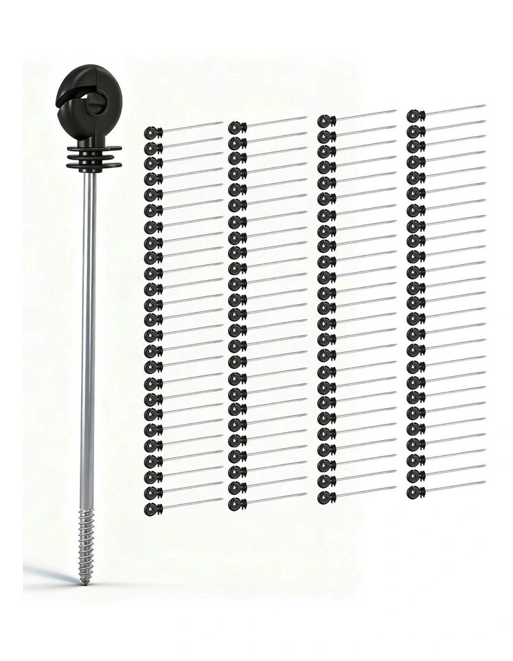 Electric Fence Kit includes 100 Pieces in Black image 1