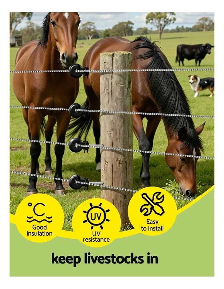 Electric Fence Kit includes 100 Pieces in Black image 5