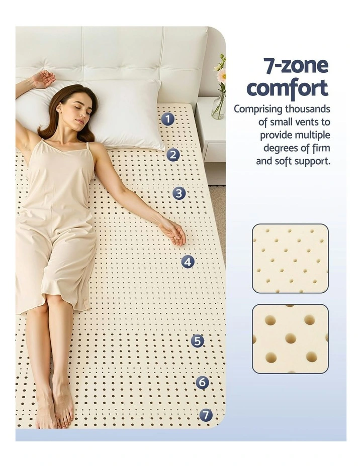 Natural Latex Topper Queen 5cm in White image 7