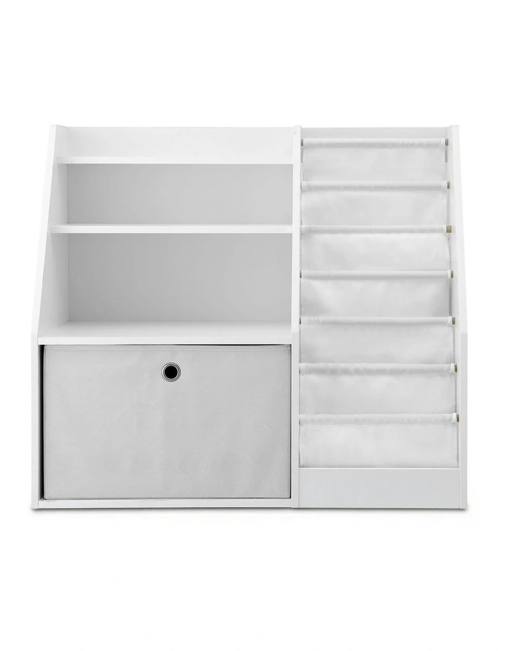 Bookshelf Bookcase Organizer Storage Rack Display Drawer in White image 7