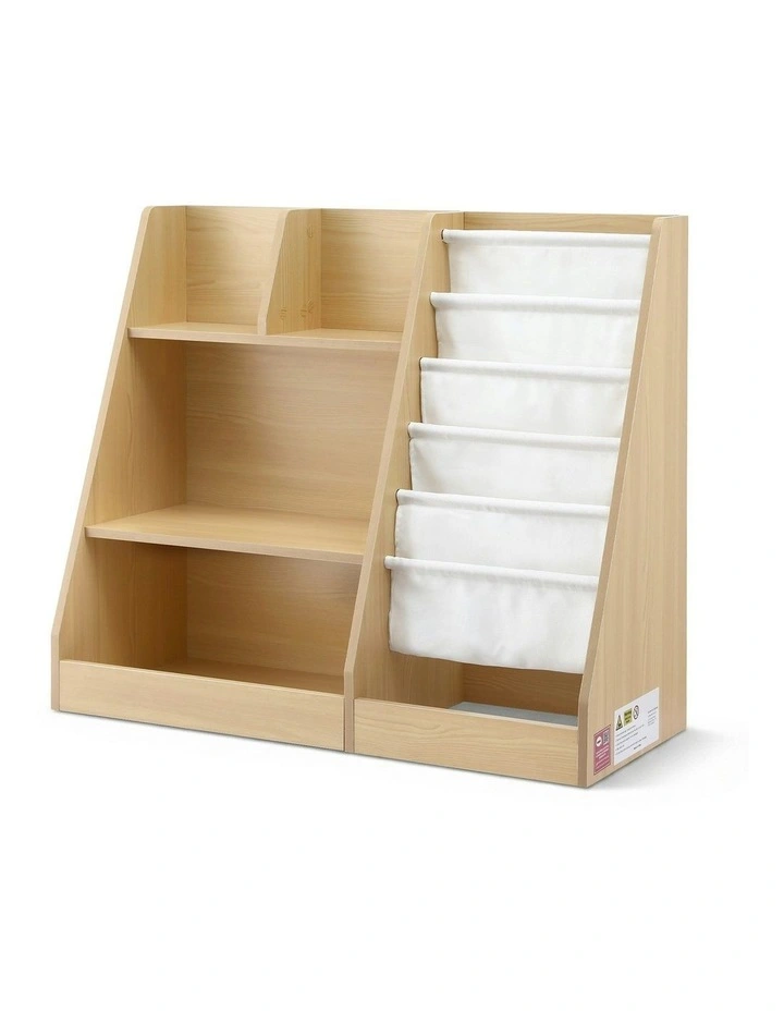 Bookshelf Bookcase Storage Rack Display Shelves Holder in Wood image 1