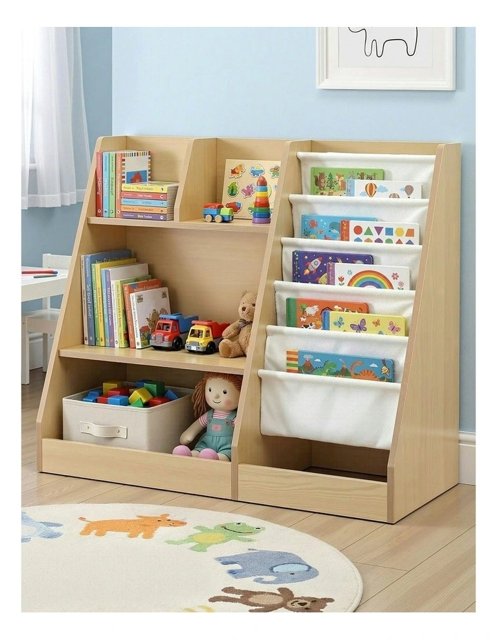 Bookshelf Bookcase Storage Rack Display Shelves Holder in Wood image 3