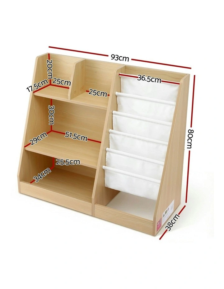 Bookshelf Bookcase Storage Rack Display Shelves Holder in Wood image 4