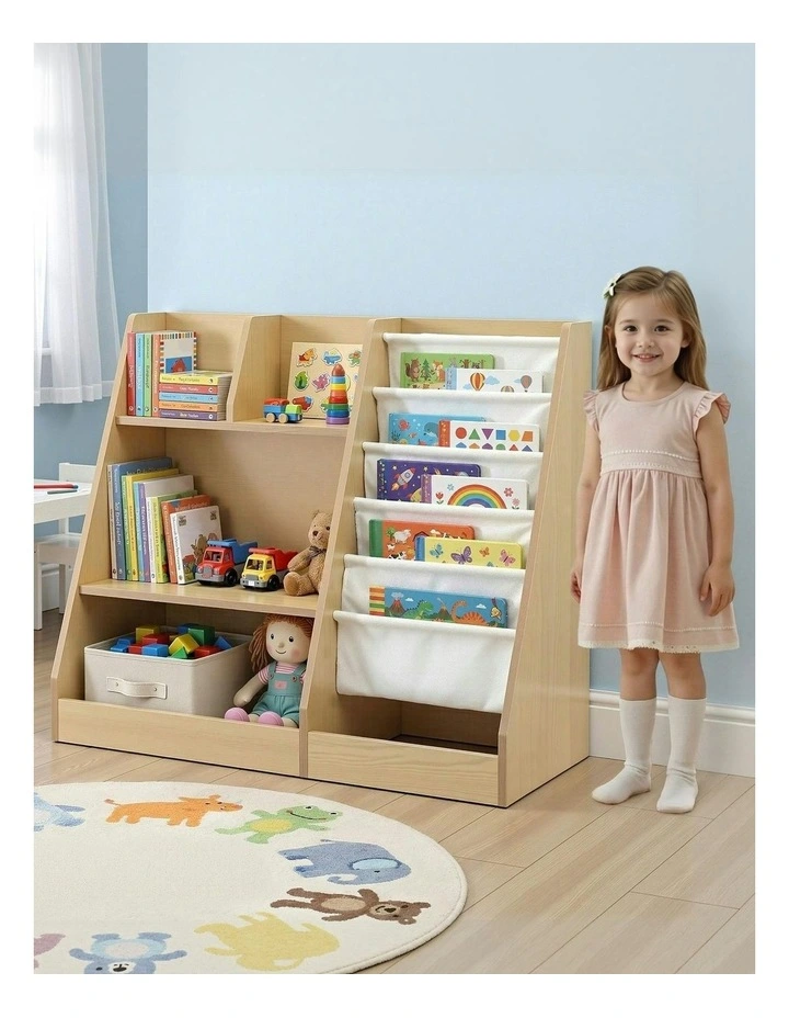 Bookshelf Bookcase Storage Rack Display Shelves Holder in Wood image 5