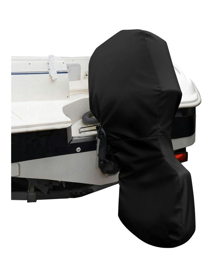 Full Outboard Boat Motor Engine Cover Dust Rain Protection 100hp -150hp 600D in Black image 1