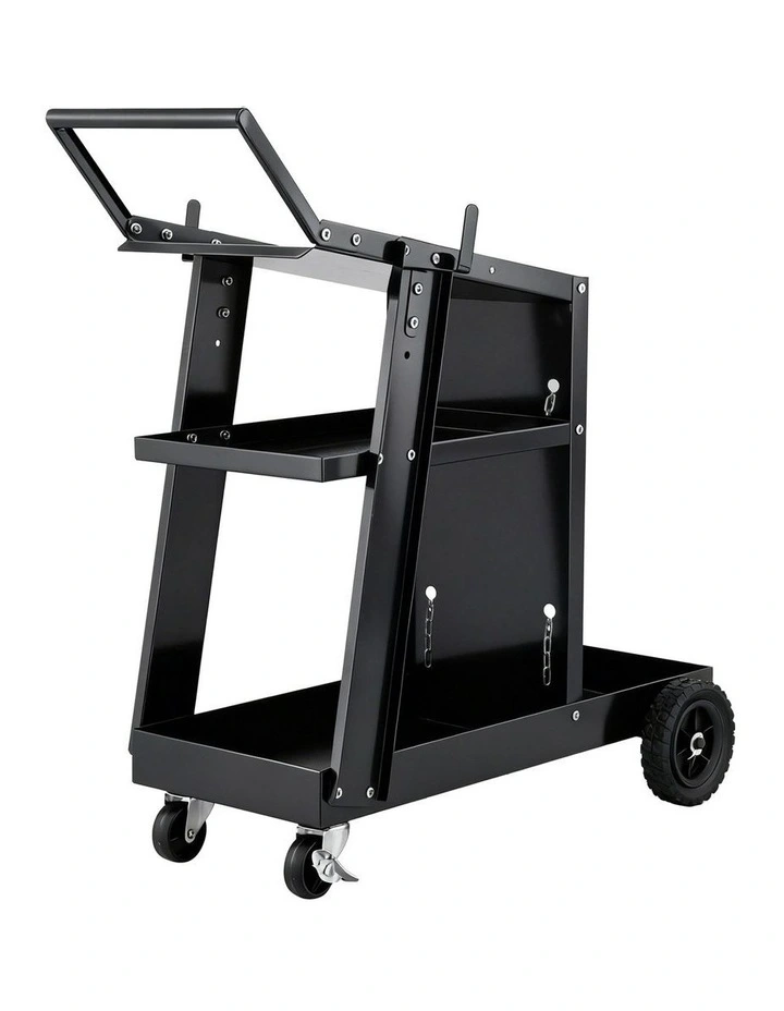 Welding Trolley Cart Welder Mig Tig Arc Mma Welder Plasma Cutter Storage in Black image 1