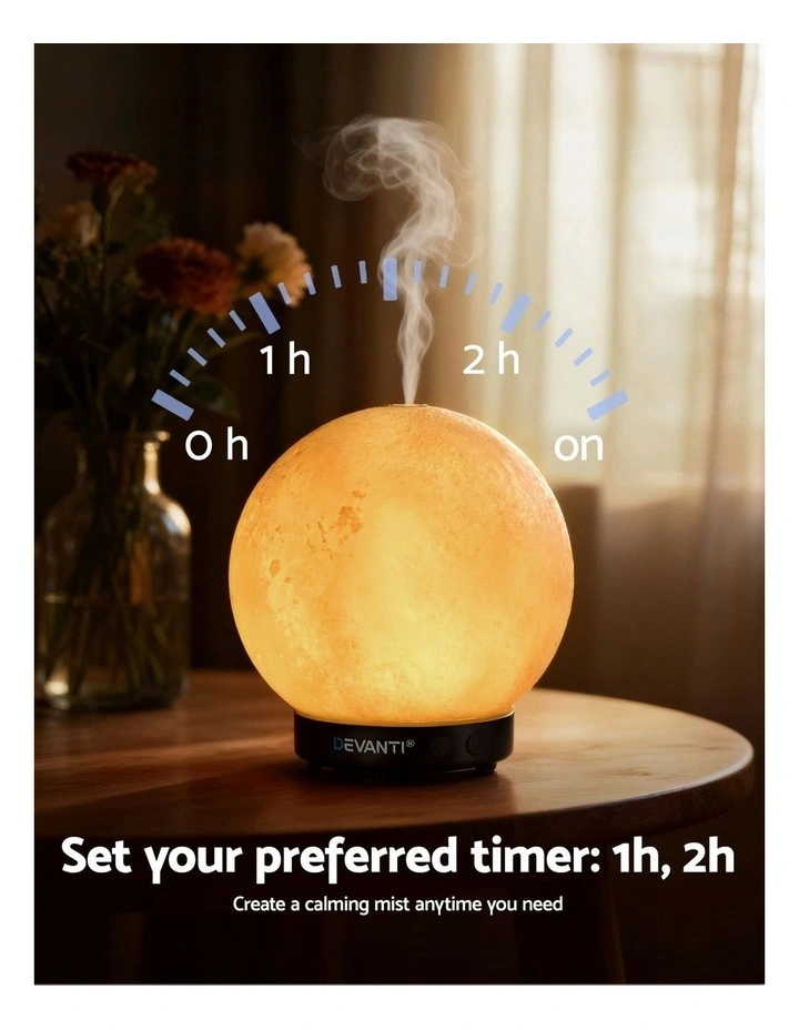Ultrasonic Aroma Diffuser Aromatherapy Moon Lamp 200ml image 7