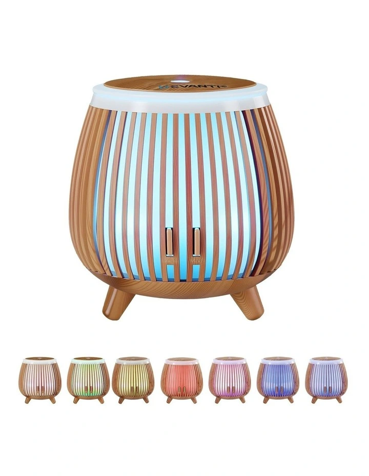LED Lights Ultrasonic Aroma Diffuser 140ml in Deep Wood image 1