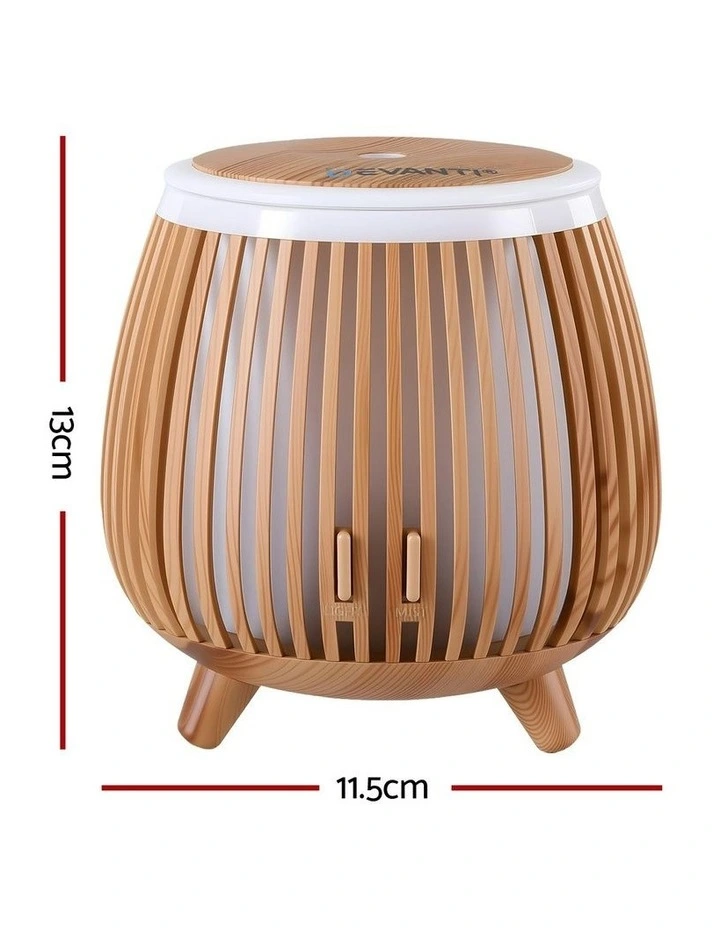 LED Lights Ultrasonic Aroma Diffuser 140ml in Deep Wood image 4