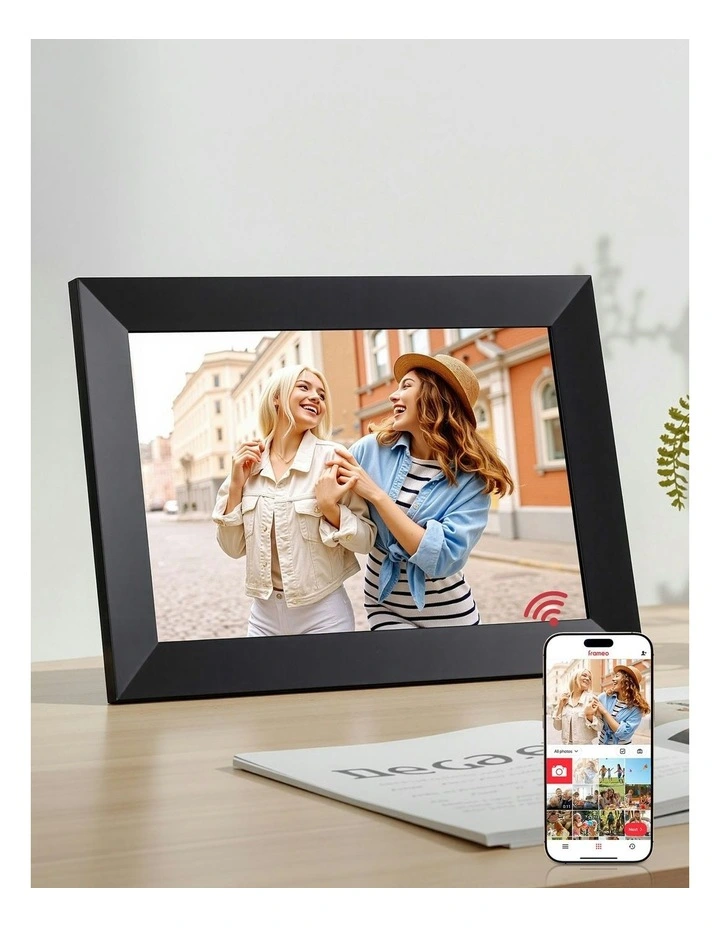 WIFI Touch-Screen Picture Video Player 32G Digital Photo Frame 10.1 Inch in Black image 3