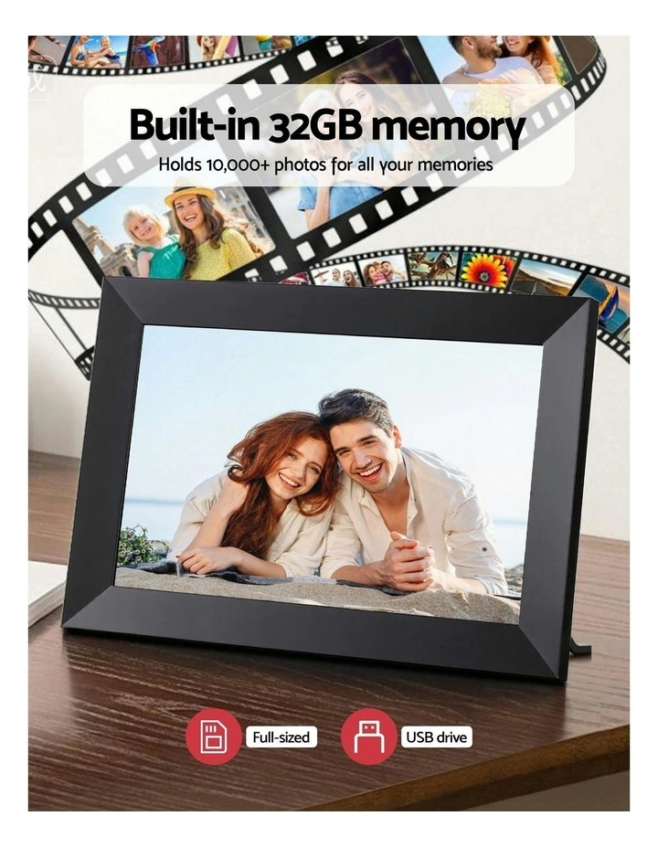 WIFI Touch-Screen Picture Video Player 32G Digital Photo Frame 10.1 Inch in Black image 7