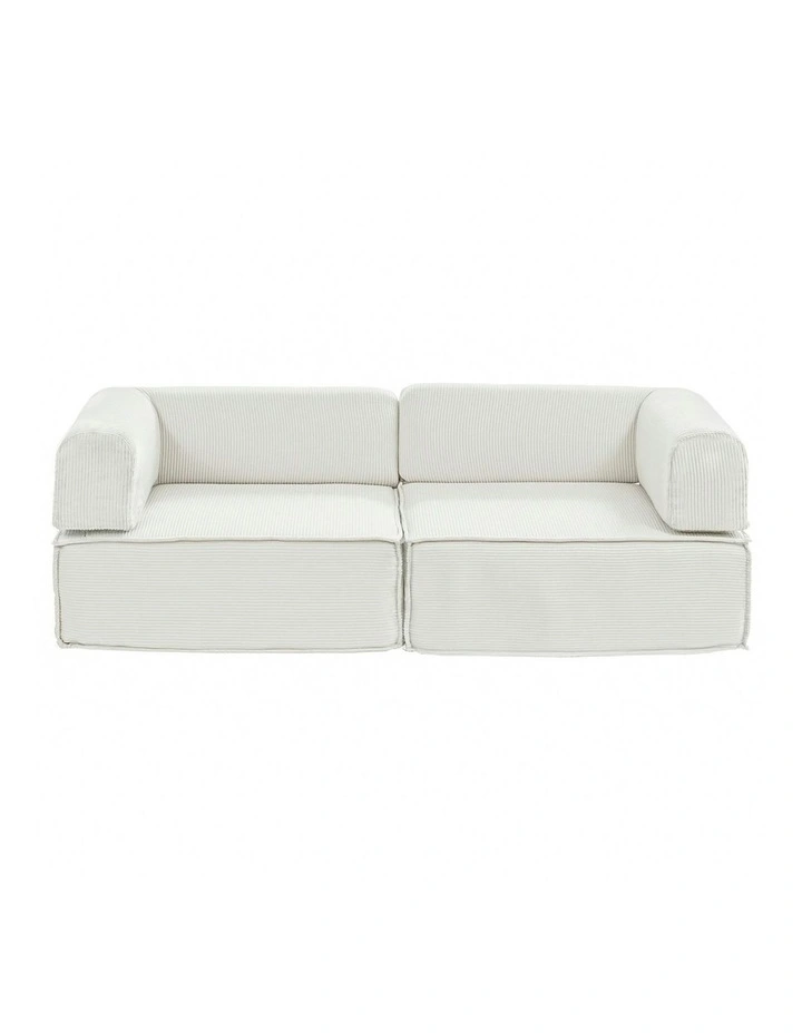 Convertible Folding Sofa Bed Beign in White image 1