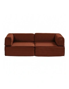 Convertible Folding Sofa Bed in Orange