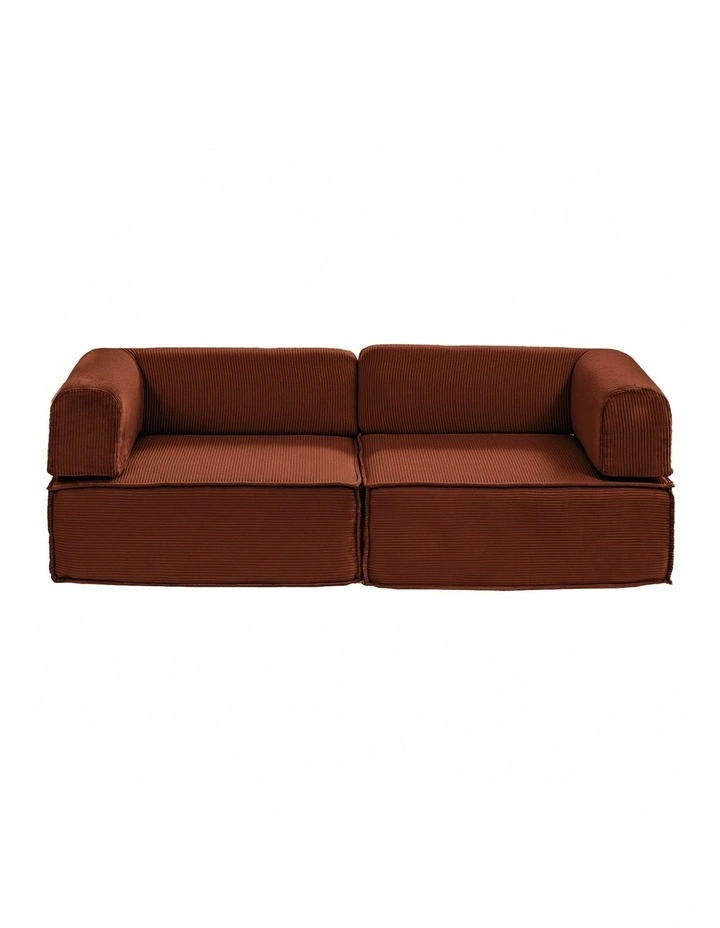 Convertible Folding Sofa Bed in Orange image 1