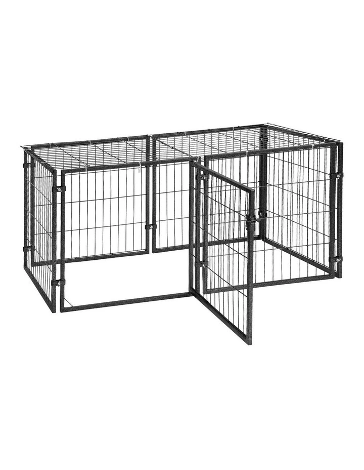 Playpen Puppy Pen Pet Enclosure Large 129cm in Black image 1