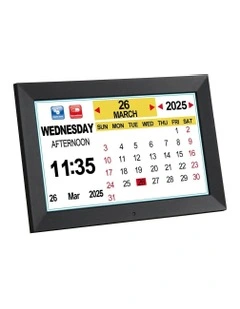 10-inch Digital Day Clock in Black