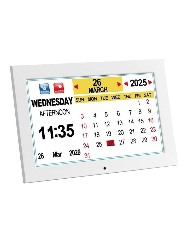 10-inch Digital Day Clock in White image 1