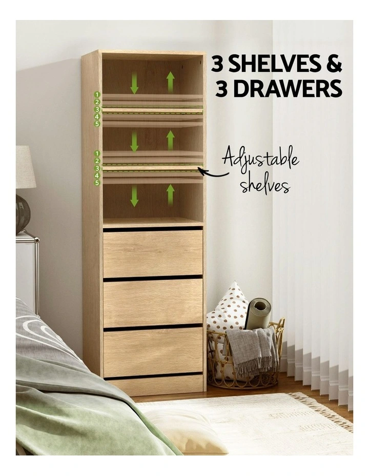 Drawers Tallboy Cabinet Chest of 3 in Pine image 5