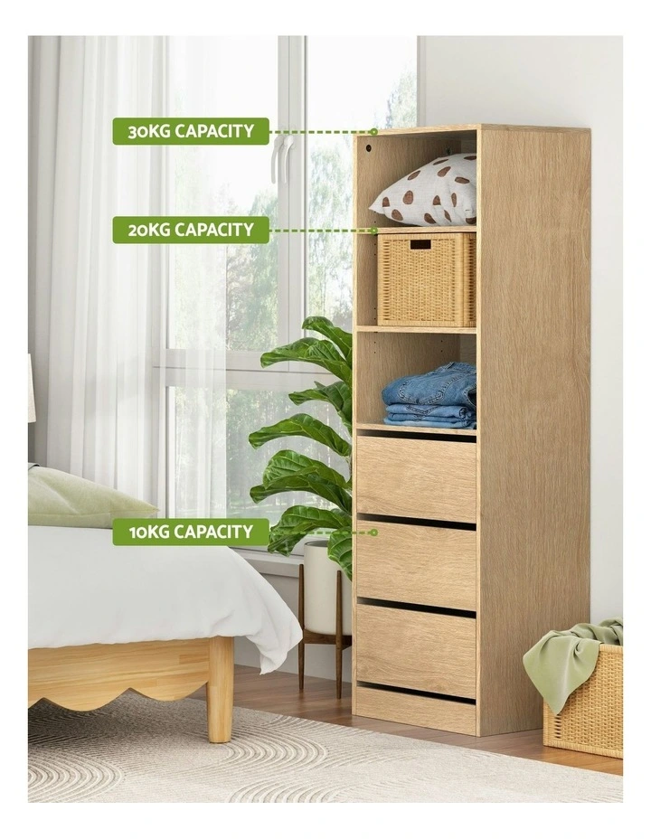 Drawers Tallboy Cabinet Chest of 3 in Pine image 6