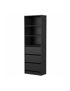 Drawers Tallboy Cabinet Chest of 3 in Black